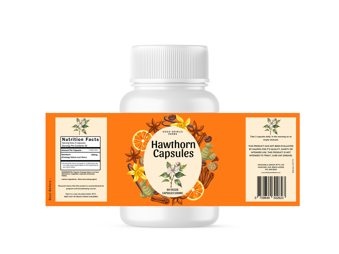 Gogo Odirile Hawthorn (Leaves & Flowers) 60 Capsules (500MG)