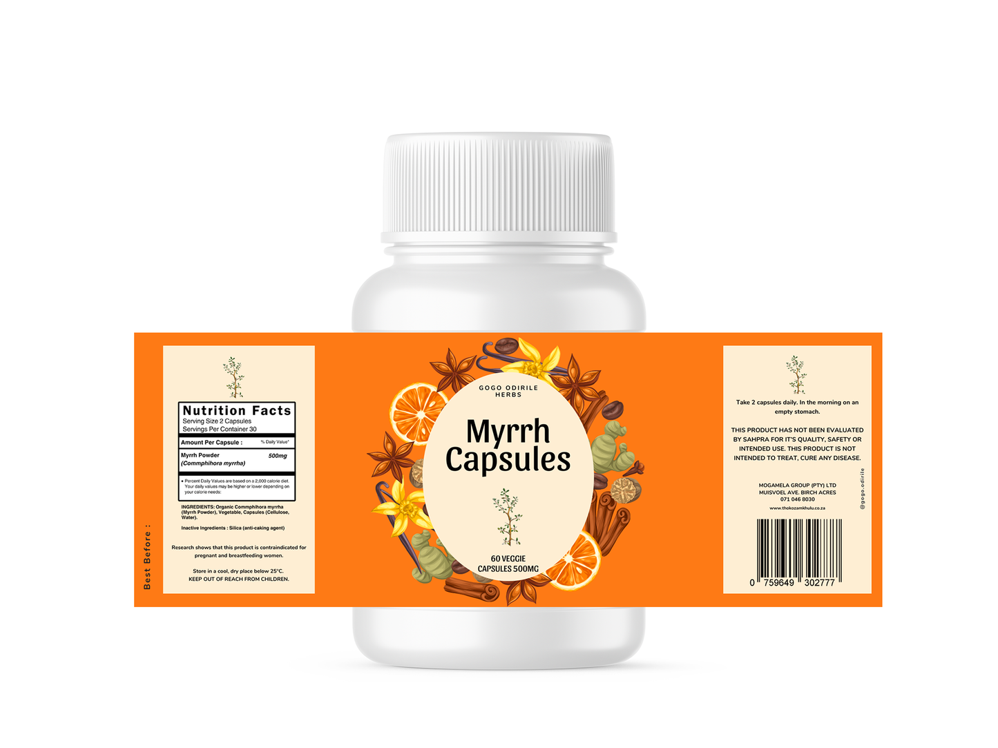 Gogo Odirile Myrrh 60 Capsules (500MG)