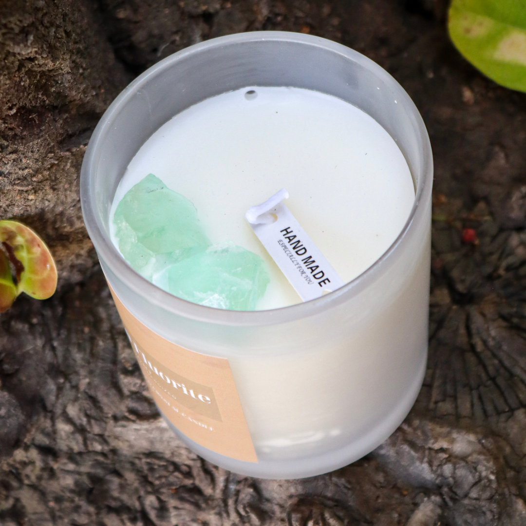 Green Flourite candle