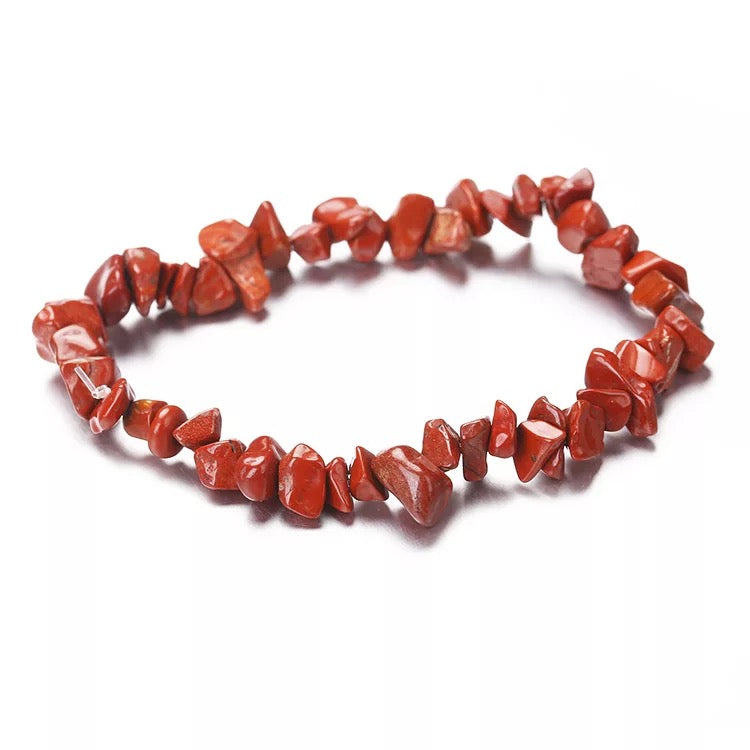 Red Jasper Crystal Chip Bracelet