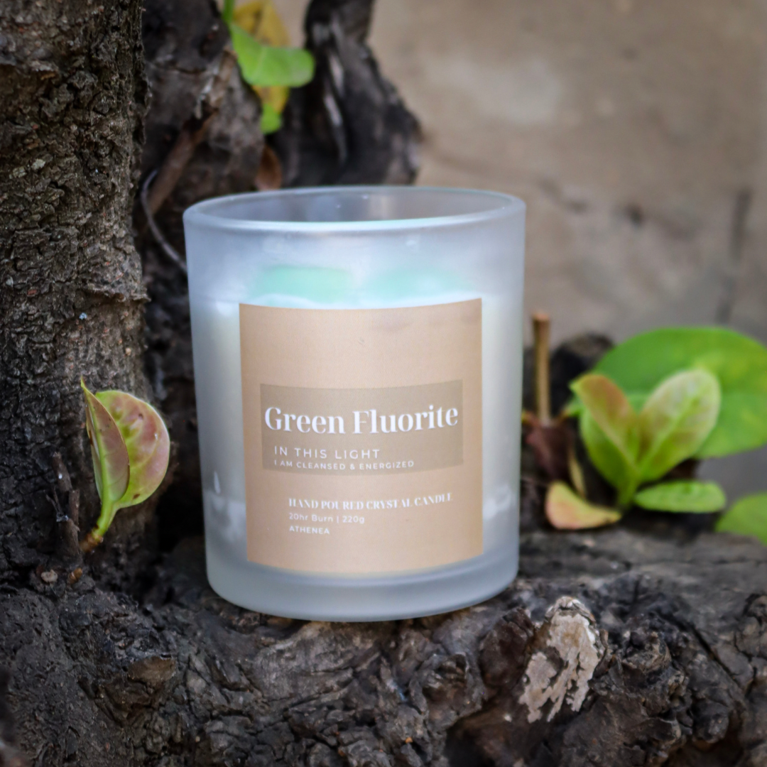 Green Flourite candle