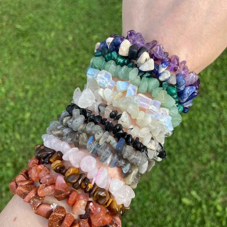 Citrine Crystal Chip Bracelets